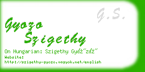 gyozo szigethy business card